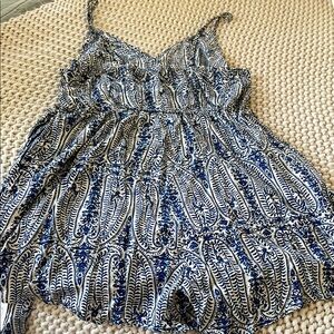 Cupshe Blue and White Paisley Romper